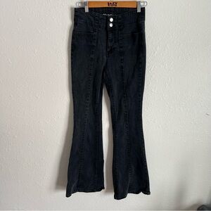 No boundaries 4 Double-Button Black Flare bell bottom Jeans